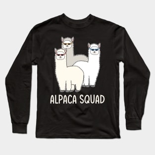 Alpaca Squad Team Colourful Glasses Long Sleeve T-Shirt
